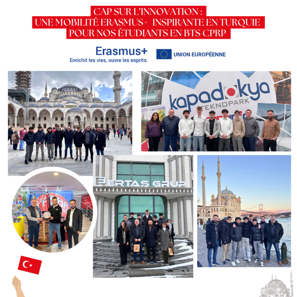 Cap sur l’innovation : une mobilité Erasmus+ inspirante en Turquie pour nos étudiants en BTS CPRP